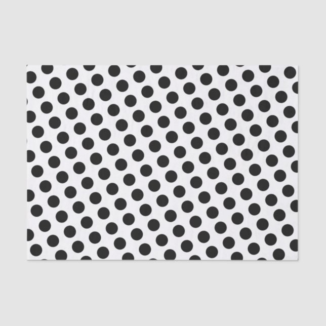 Papier Mousseline Point de polka noir (Recto)