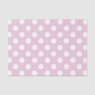 Papier Mousseline Point Polka blanc sur Arrière - plan rose
