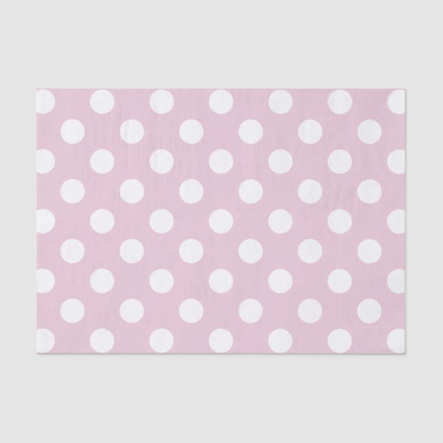 Papier Mousseline Point Polka blanc sur Arrière - plan rose (Recto)