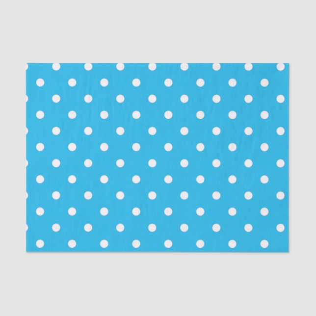 Papier Mousseline Point Polka bleu de la fête de la piscine (Recto)