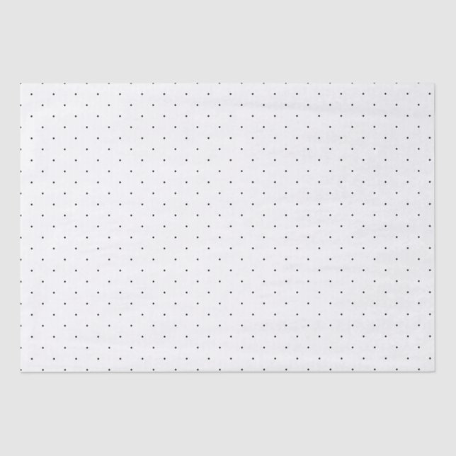 Papier Mousseline Point Polka noir et blanc (Recto)