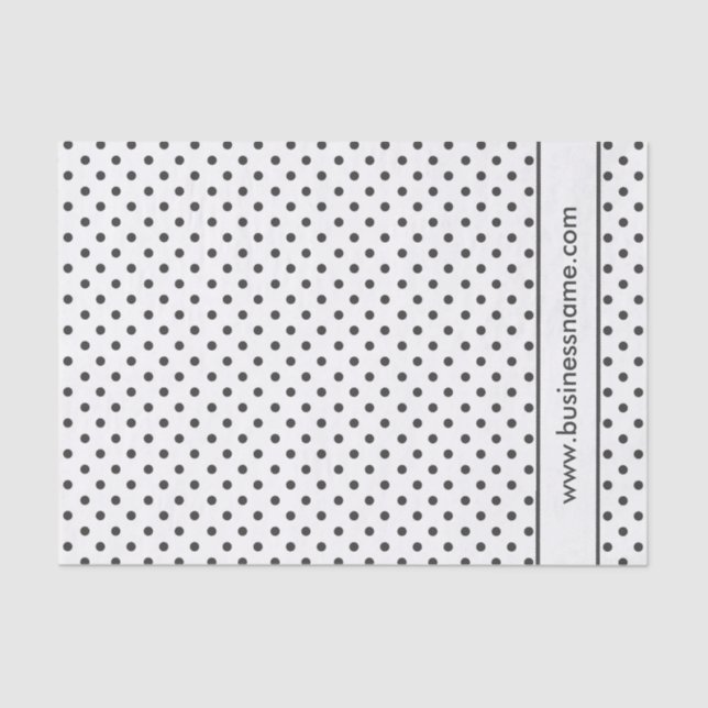 Papier Mousseline Point Polka noir et blanc (Recto)