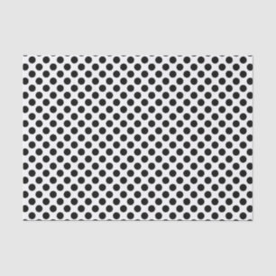 Papier Mousseline Point Polka noir transparent - arrière - plan pers