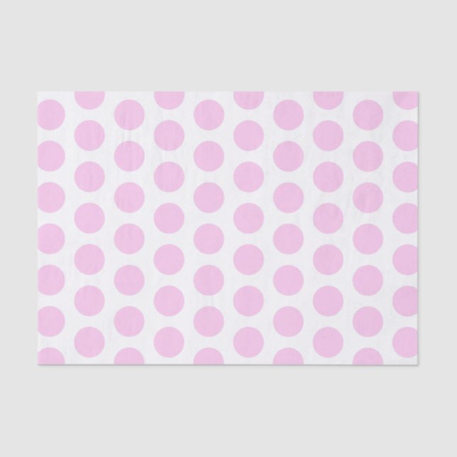 Papier Mousseline Point Polka Rose (Recto)