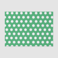 Pointe blanche et verte moyenne Polka