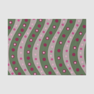 Papier Mousseline Pointe de Polka rose magenta au printemps