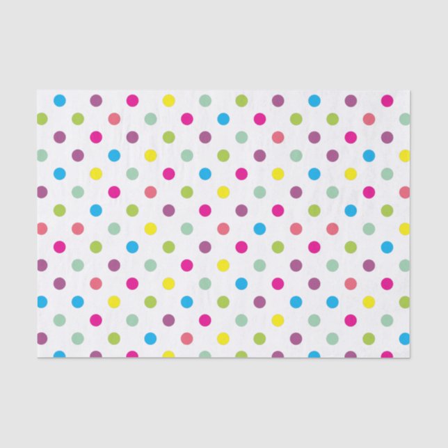 Papier Mousseline Points Colorés (Recto)