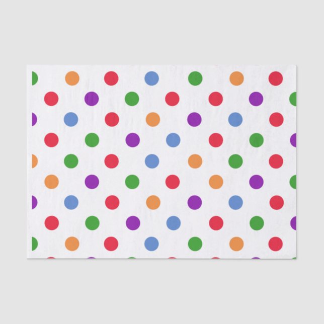 Papier Mousseline Points Colorés (Recto)