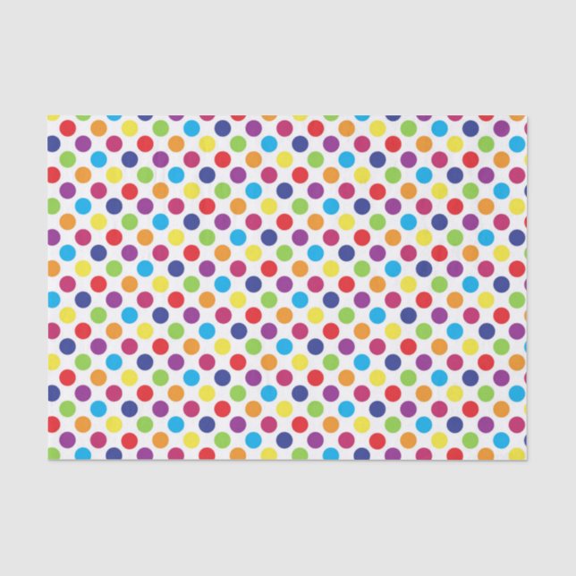 Papier Mousseline Points Colorés (Recto)