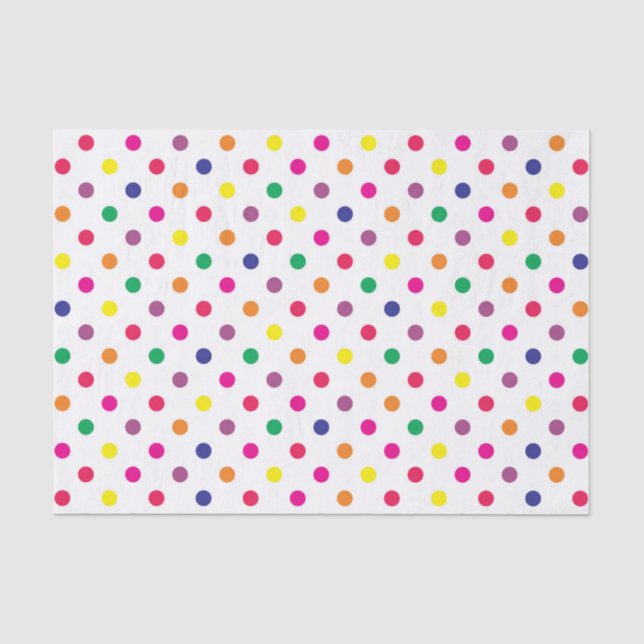 Papier Mousseline Points Colorés (Recto)