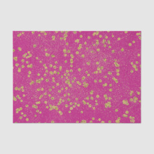 Papier Mousseline Points Confetti Glitzy Rose Or Étincelle