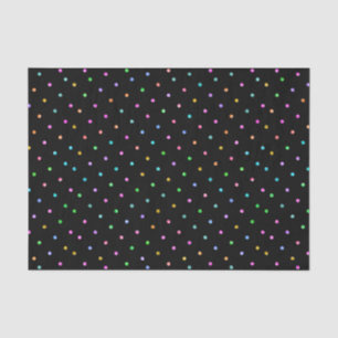 Papier Mousseline Points de Parties scintillant colorés Motif sur no