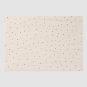 Papier Mousseline Points dorés beige Animaux de la forêt aquarelle