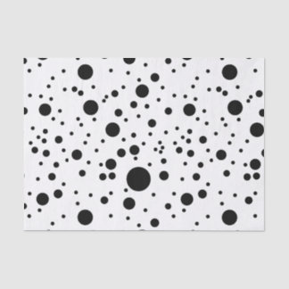 Papier Mousseline Points noirs et blancs modernes