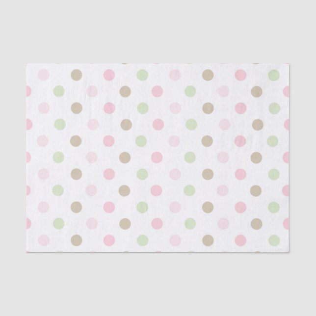 Papier Mousseline Points pastel mignons (Recto)