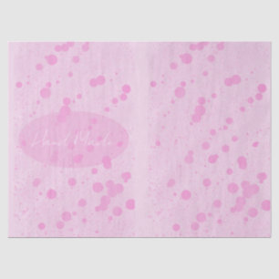 Papier Mousseline Points rose pastel Artisanat Mains faites ou Merci