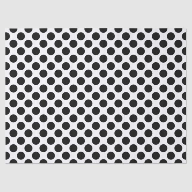 Papier Mousseline Points sans couture motif noir + votre dos (Recto)