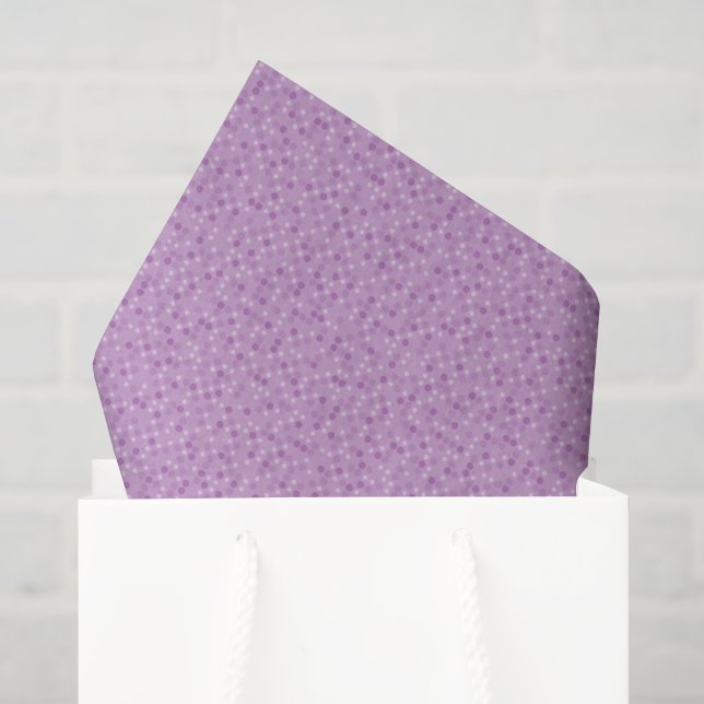 Papier Mousseline Points violets (Sac cadeau)