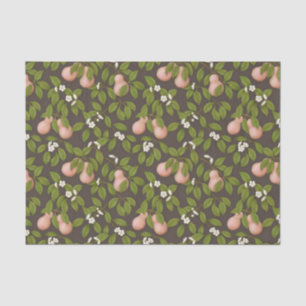 Papier Mousseline Poires roses (marron foncé)