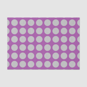 Papier Mousseline Pois argenté pourpre