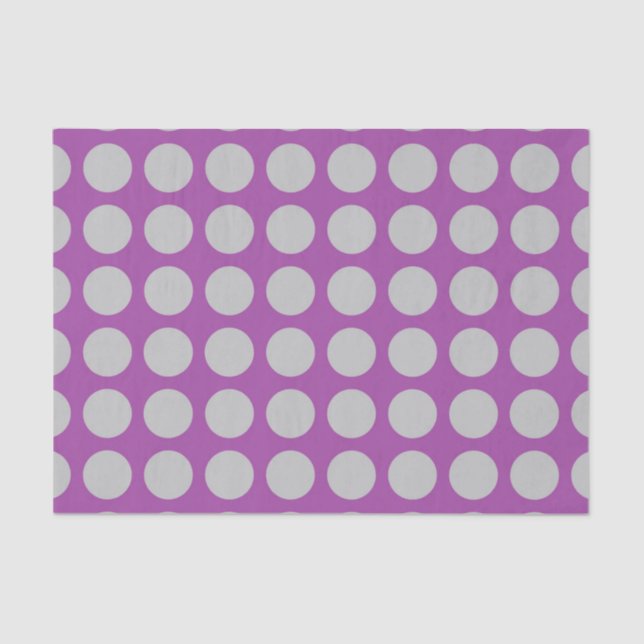 Papier Mousseline Pois argenté pourpre (Recto)