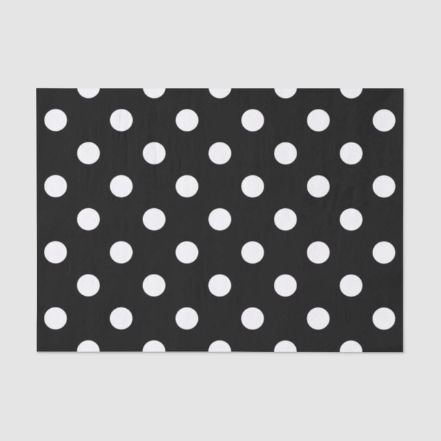 Papier Mousseline Pois Arrière - plans noirs (Recto)