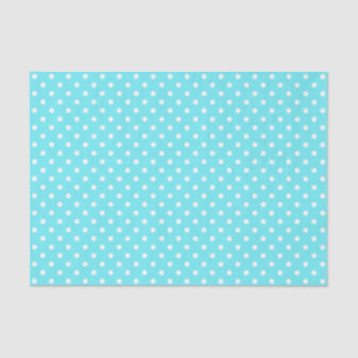 Papier Mousseline pois blanc sur l'arrière - plan cyan d'aqua