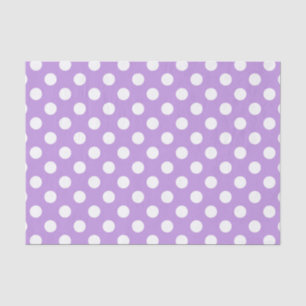 Papier Mousseline Pois blancs sur lilas