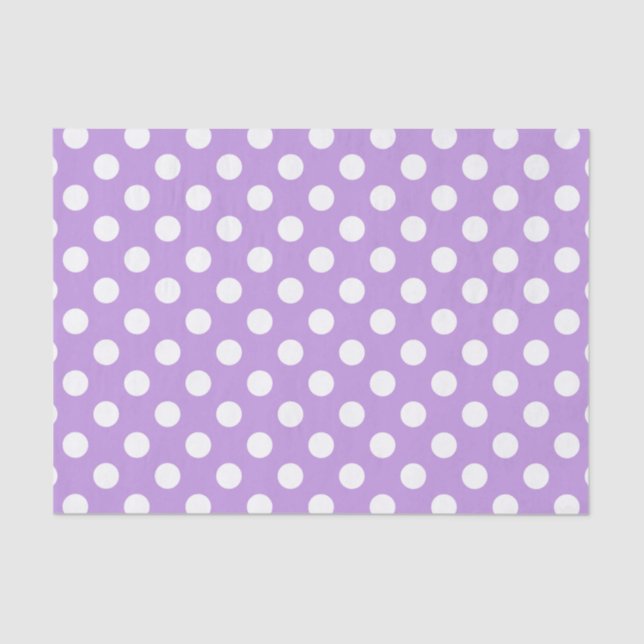 Papier Mousseline Pois blancs sur lilas (Recto)
