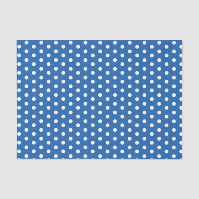 Papier Mousseline Pois bleu (Recto)