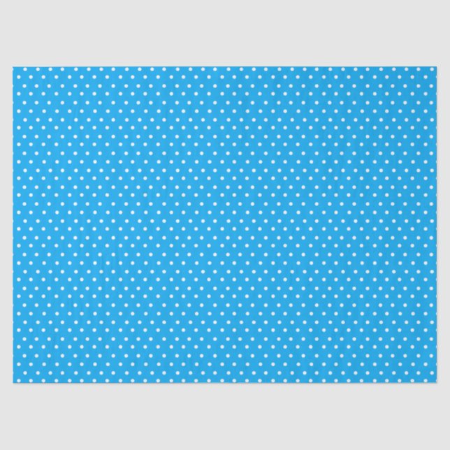 Papier Mousseline Pois Bleus (Recto)