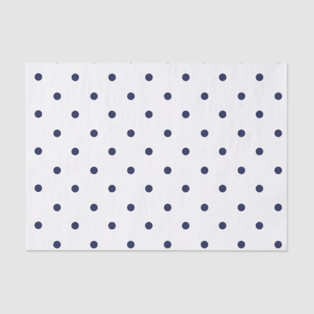 Papier Mousseline Pois bleus et blancs (Recto)