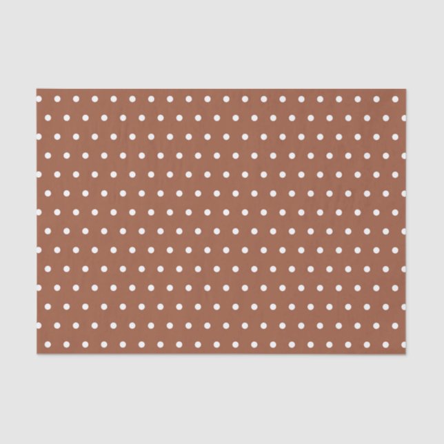 Papier Mousseline POIS Brown et BLANCS (Recto)
