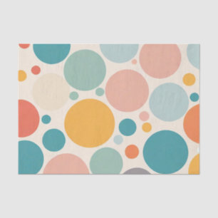 Papier Mousseline Pois coloré