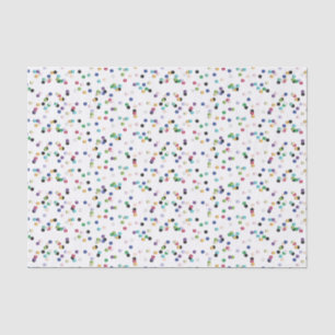 Papier Mousseline Pois coloré multi