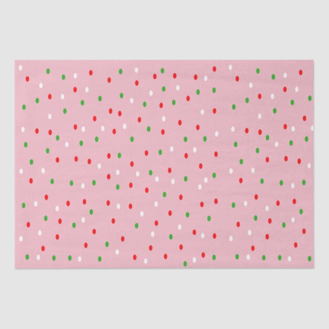 Papier Mousseline Pois de Noël contemporains (Recto)