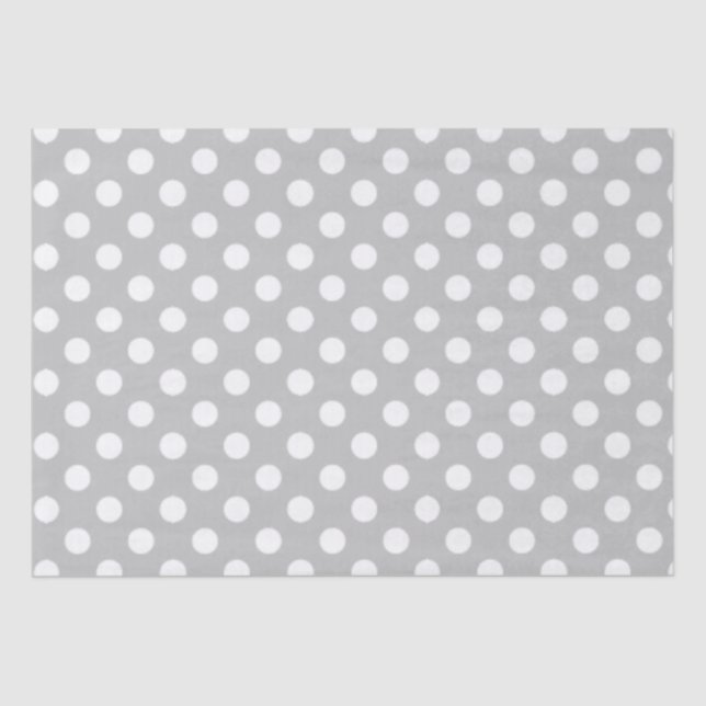Papier Mousseline pois Design Argent (Recto)