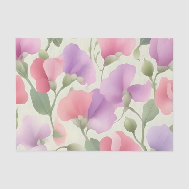 Papier Mousseline Pois doux Charming Retro Pastel (Recto)