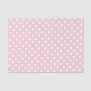 Papier Mousseline pois en rose pastel