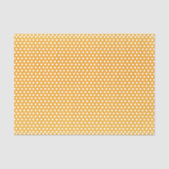Papier Mousseline Pois jaune et blanc d'or (Recto)