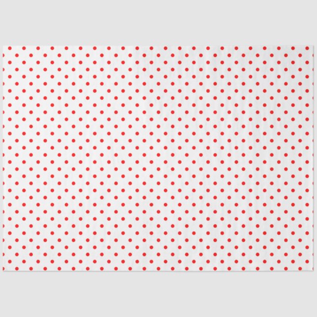 Papier Mousseline Pois minuscules rouges (Recto)