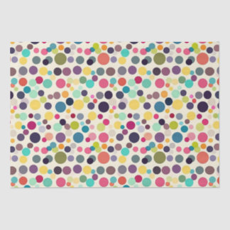 Papier Mousseline Pois multicolores