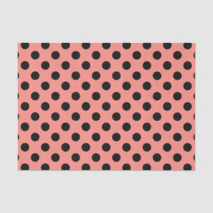 Papier Mousseline Pois noirs à la pêche