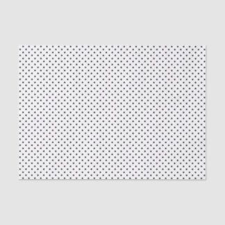 Papier Mousseline Pois noirs en blanc