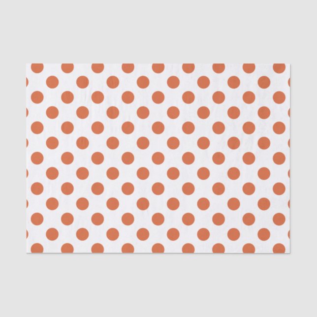 Papier Mousseline Pois orange brûlés (Recto)