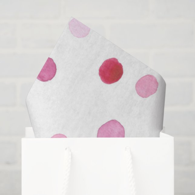 Papier Mousseline Pois rose Artisan Aquarelle Sweet Multi-usage (Sac cadeau)