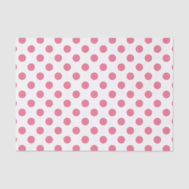 Papier Mousseline Pois rose et blanc (Recto)