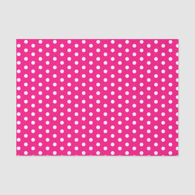 Papier Mousseline Pois roses chauds (Recto)