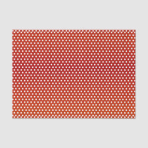 Papier Mousseline Pois rouge foncé et blanc