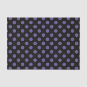 Papier Mousseline Pois ultra violets en noir